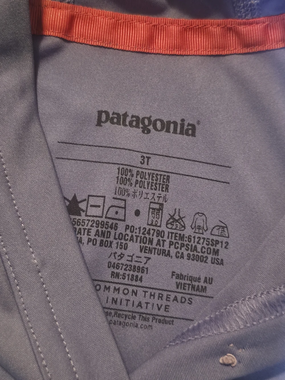 Patagonia Toddler Girl Size 3T Lightweight Purple Hoodie